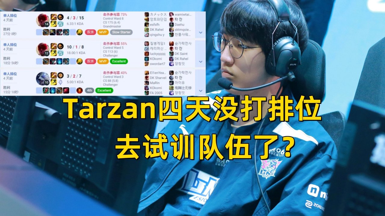 【英雄联盟】传奇打野Youdang回归，Tarzan排位停更去试训？-第2张