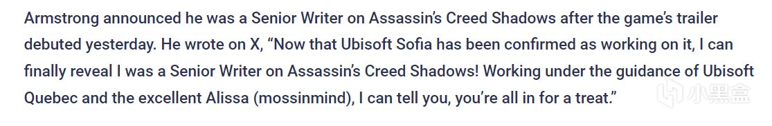 日本历史题材，但主角是黑人？刺客信条新作翻车了