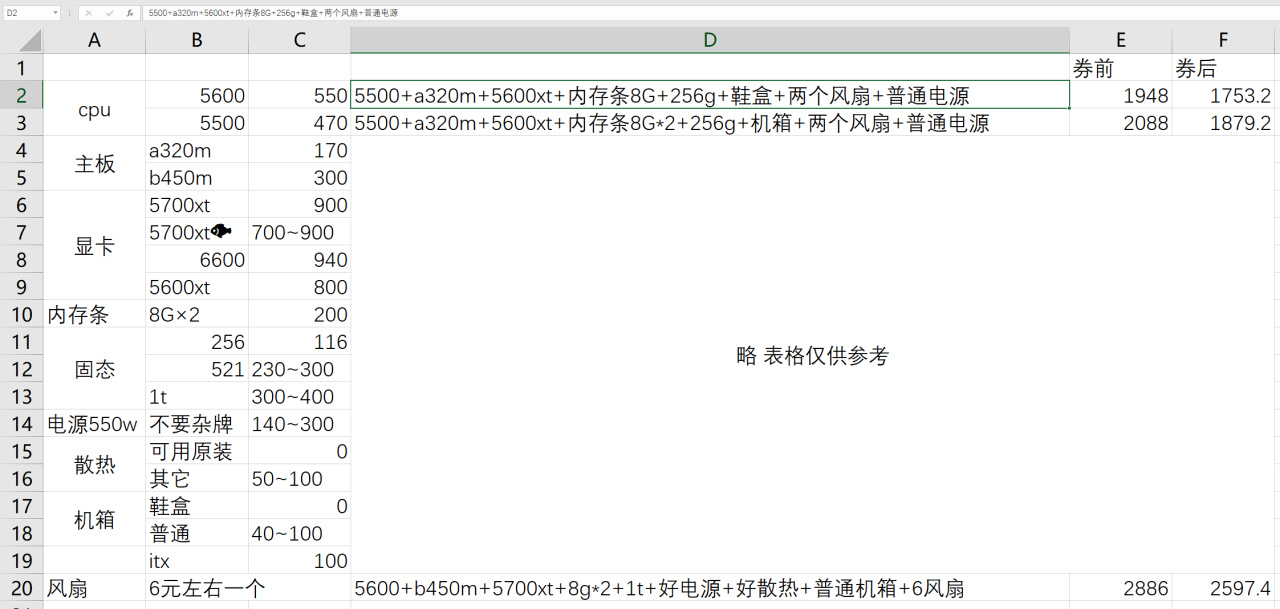 萌新2000元装机方案分享-第1张