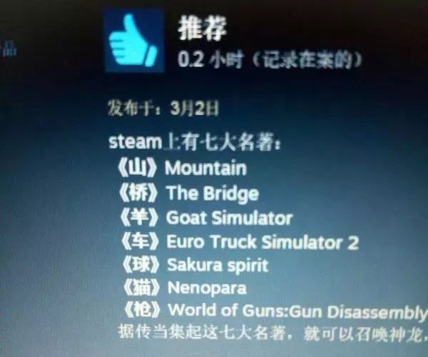 投票听说过Steam七大名著嘛？今天来解惑什么是七大名著