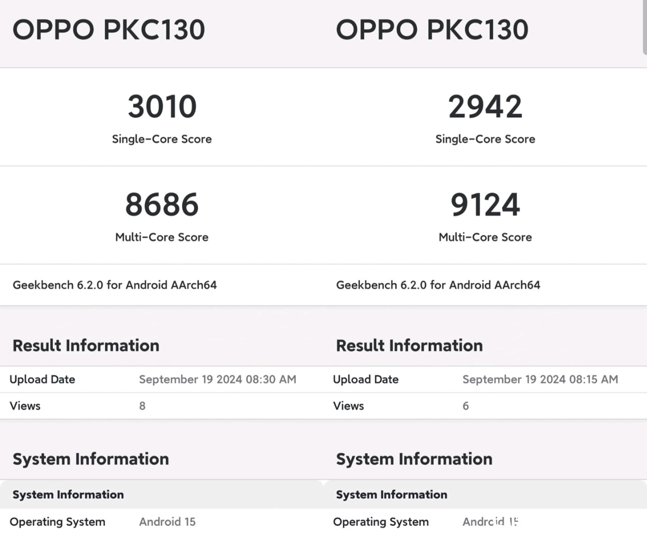 天璣9400，CPU跑分公佈：最高單核 3010分！