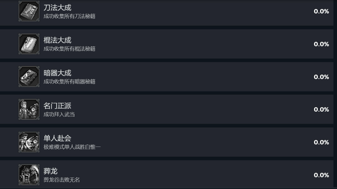 逸剑风云决究极更新！成就列表一览！