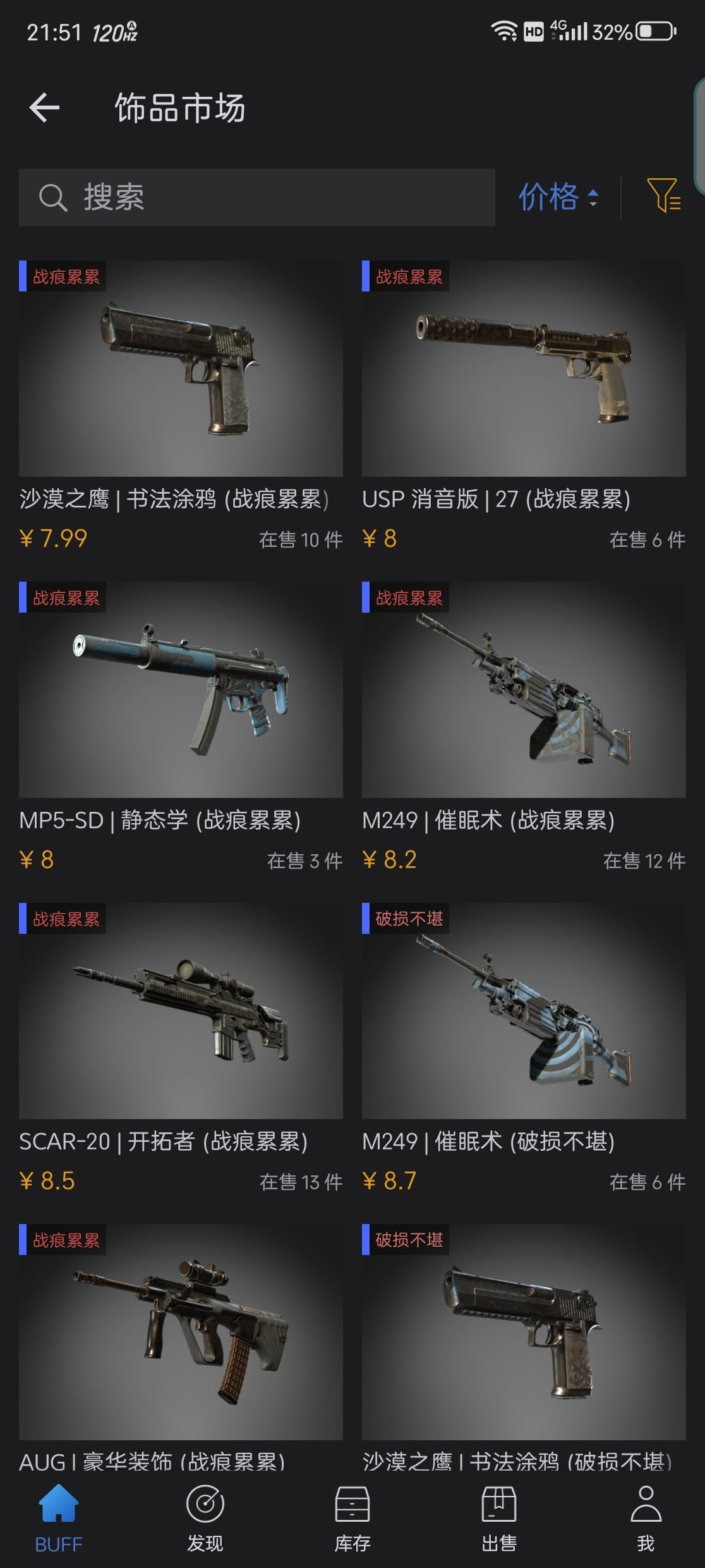 小行动回本售卖策略，全类型饰品走势讨论