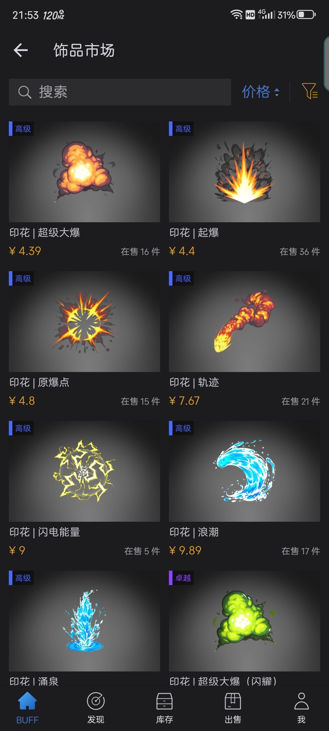 小行动回本售卖策略，全类型饰品走势讨论