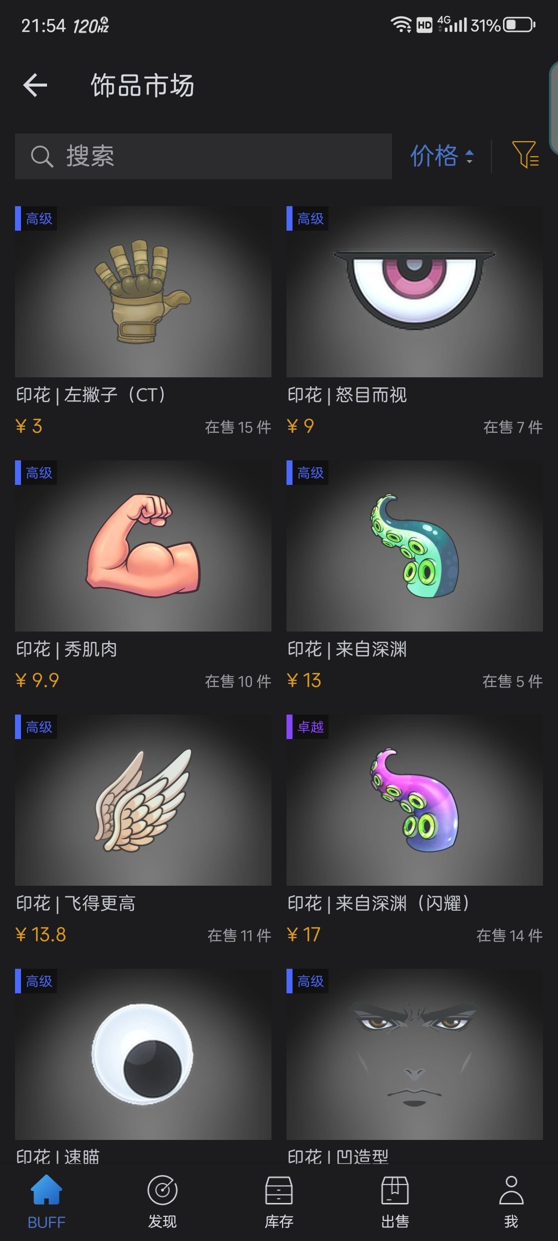 小行动回本售卖策略，全类型饰品走势讨论