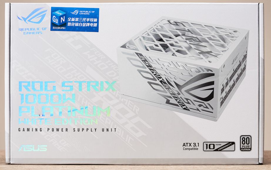 ROG STRIX白金雷鹰1000W白色氮化镓电源图赏-第0张