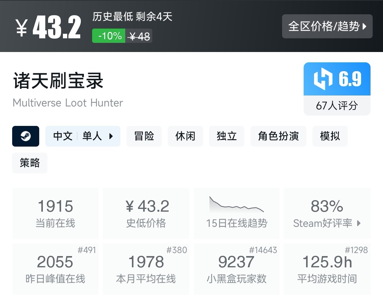 【球盟会】Steam周间特惠2月26日87款折扣游戏汇总