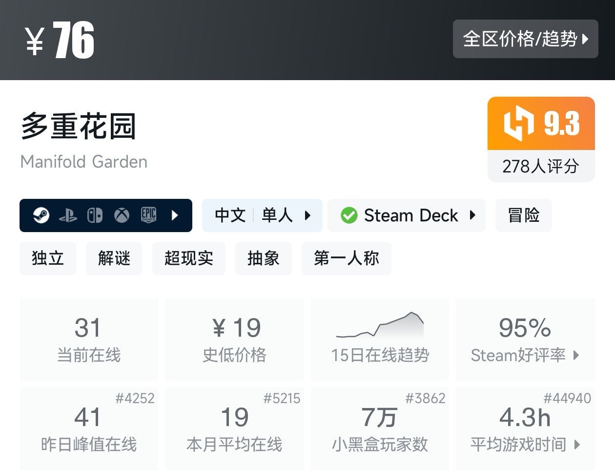 【球盟会】Steam周间特惠2月26日87款折扣游戏汇总