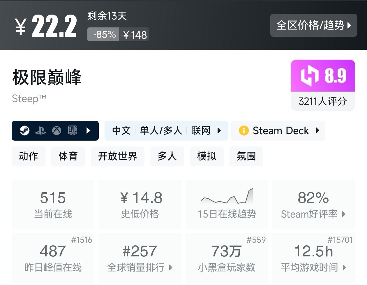 Steam周末特惠3月1日157款折扣游戏汇总