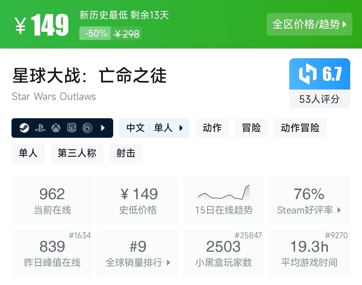 Steam周末特惠3月1日157款折扣游戏汇总