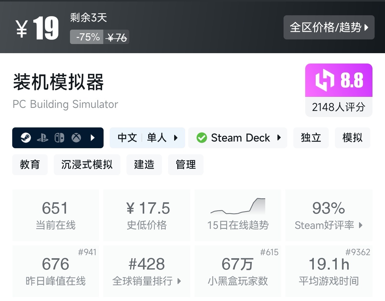 Steam周末特惠3月1日157款折扣游戏汇总