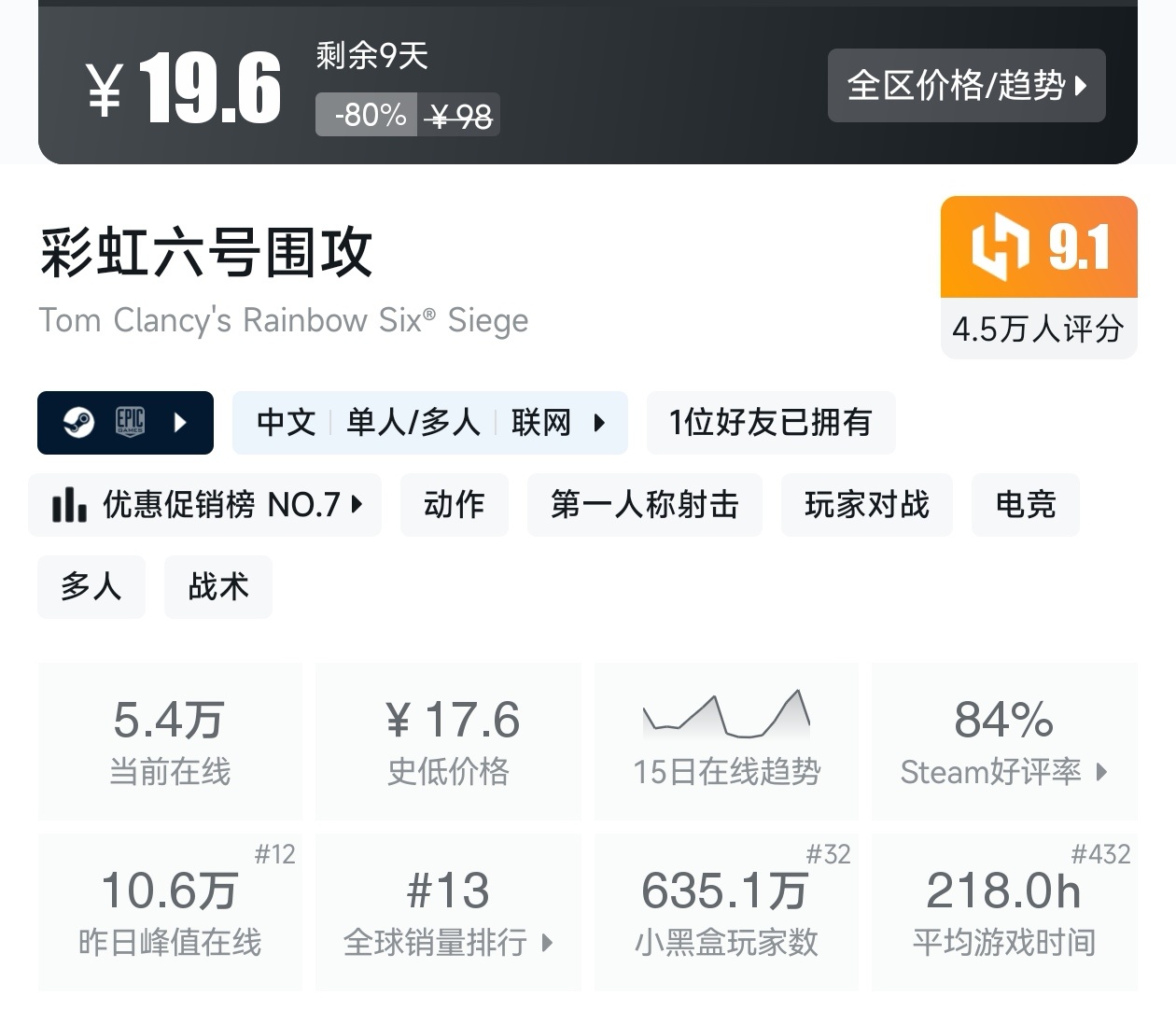 游戏节正式开始！Steam周间特惠137款折扣游戏汇总