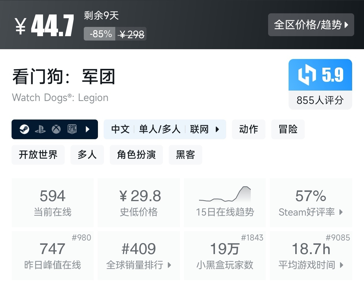 游戏节正式开始！Steam周间特惠137款折扣游戏汇总