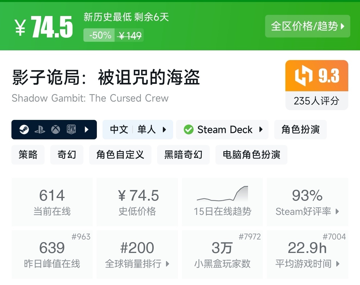 Steam周末特惠3月8日167款折扣游戏汇总