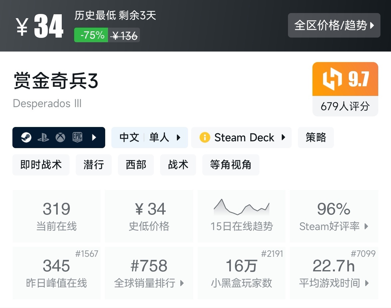 Steam周末特惠4月5日117款折扣游戏汇总