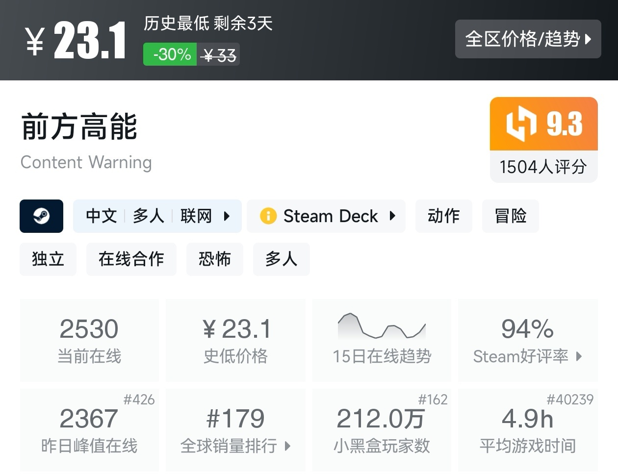 Steam周末特惠4月5日117款折扣游戏汇总
