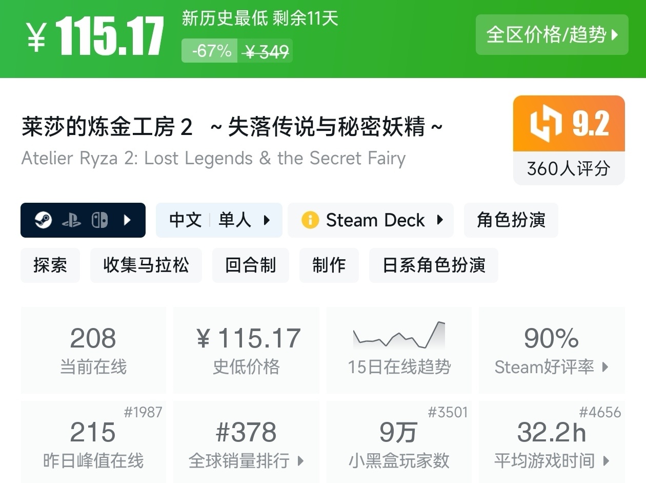 等等党的大胜利！Steam近期39款新史低游戏汇总