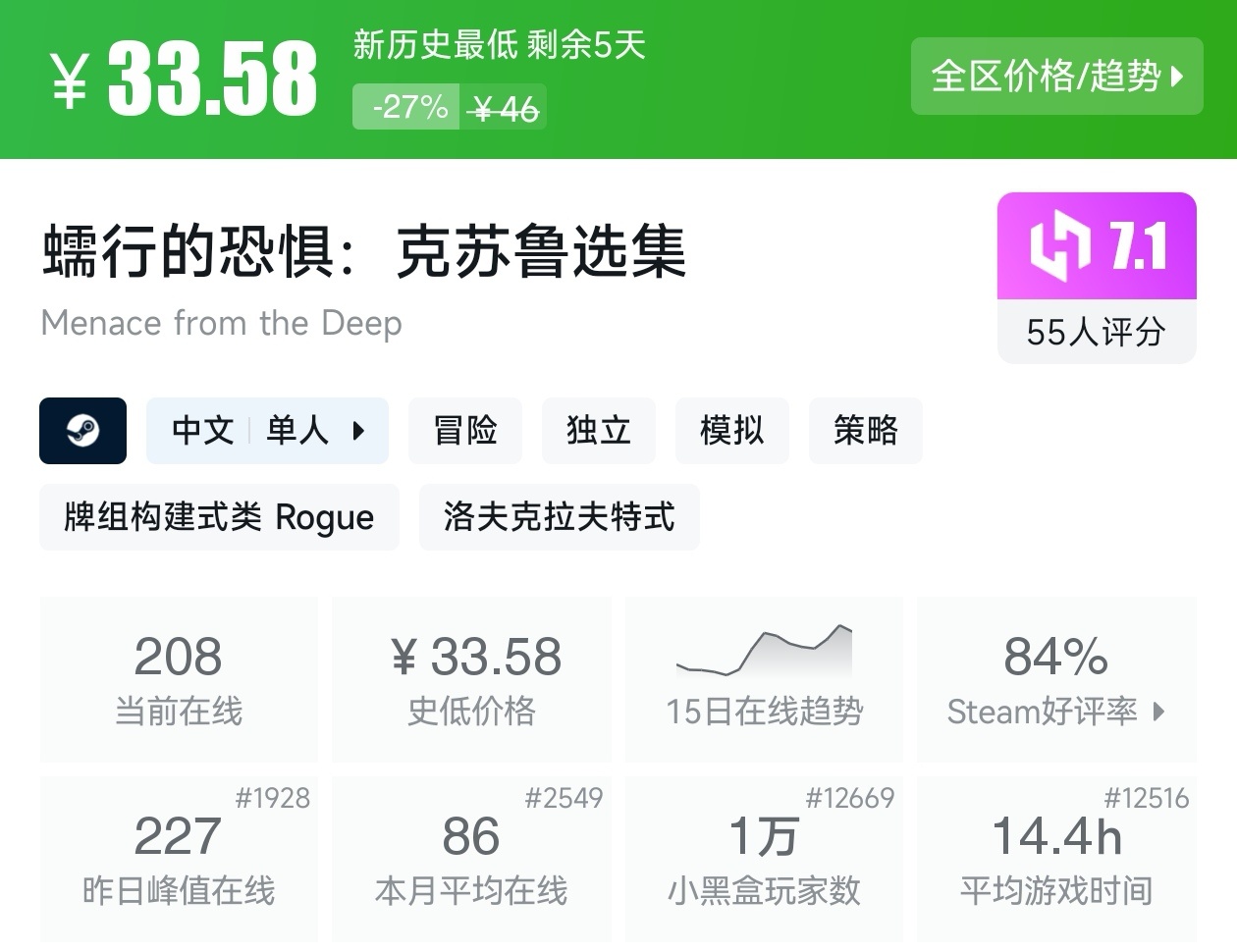 等等党的大胜利！Steam近期39款新史低游戏汇总