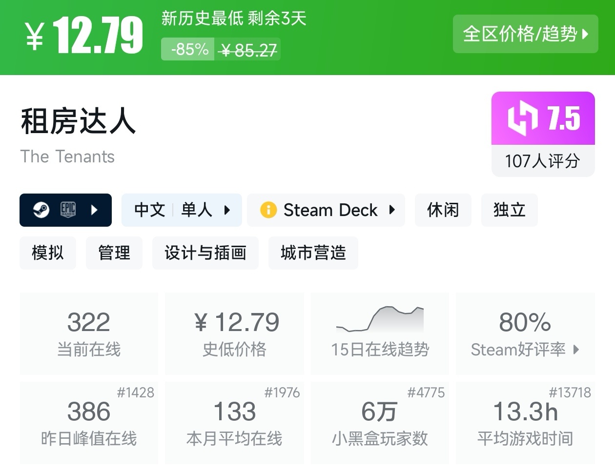 等等党的大胜利！Steam近期39款新史低游戏汇总