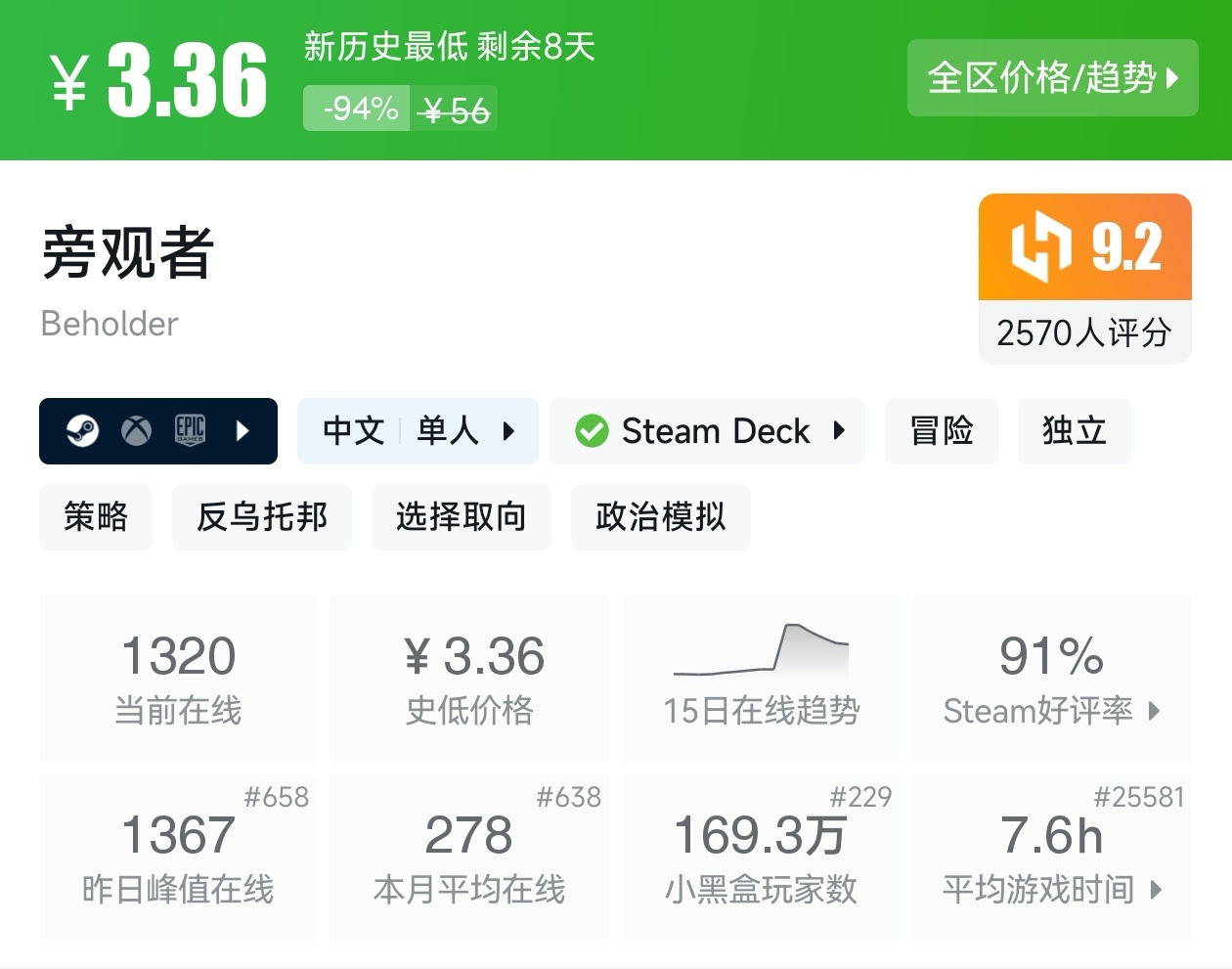 等等党的大胜利!Steam近期27款新史低游戏汇总-第2张