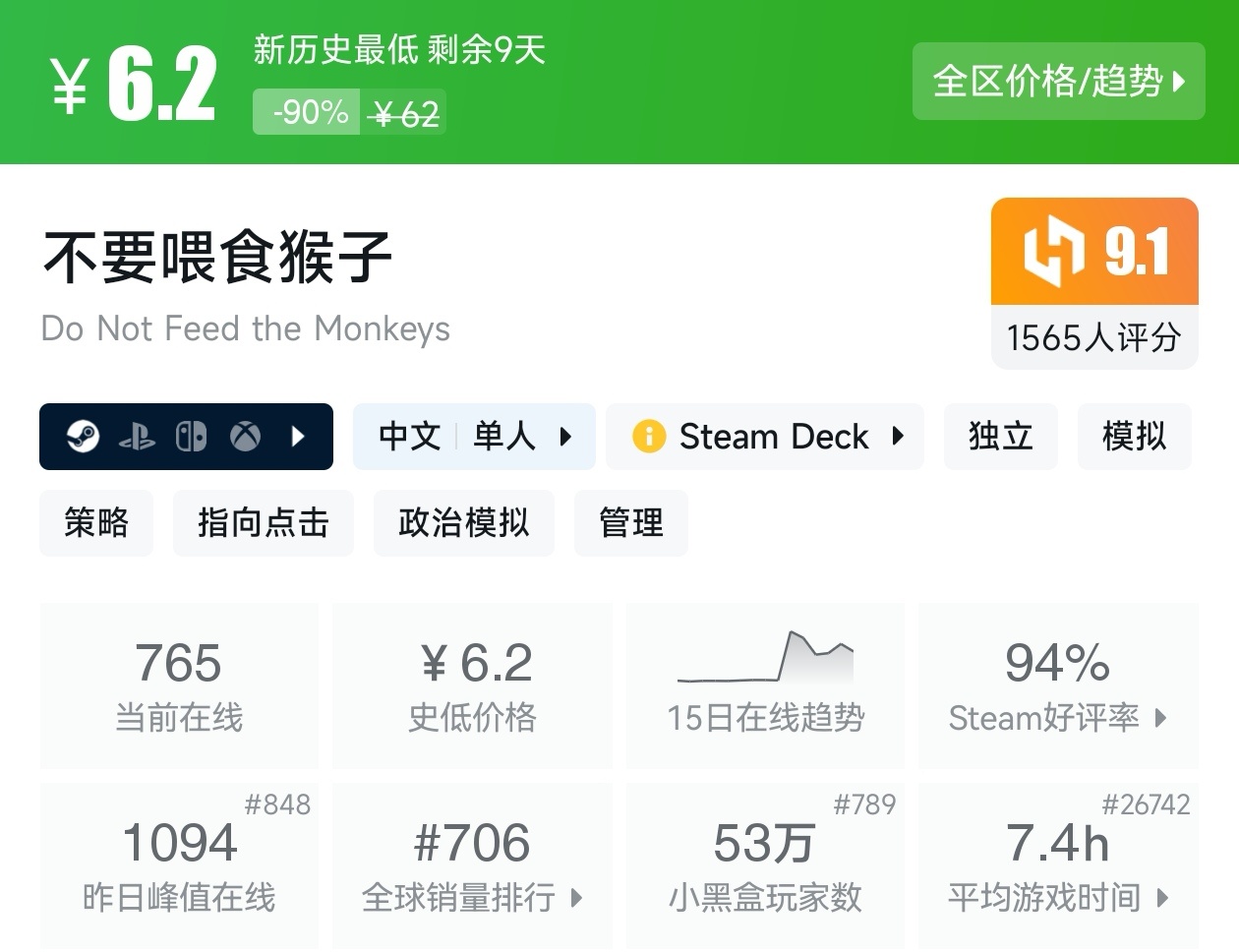 最低3.36元！Steam近期19款一折游戏汇总