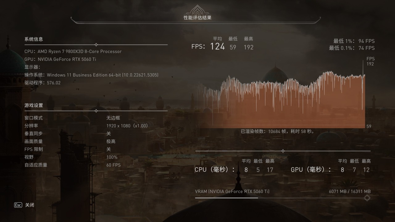 RTX5060Ti 16GB游戏性能测评：咱平民玩家也能入的50系-第20张
