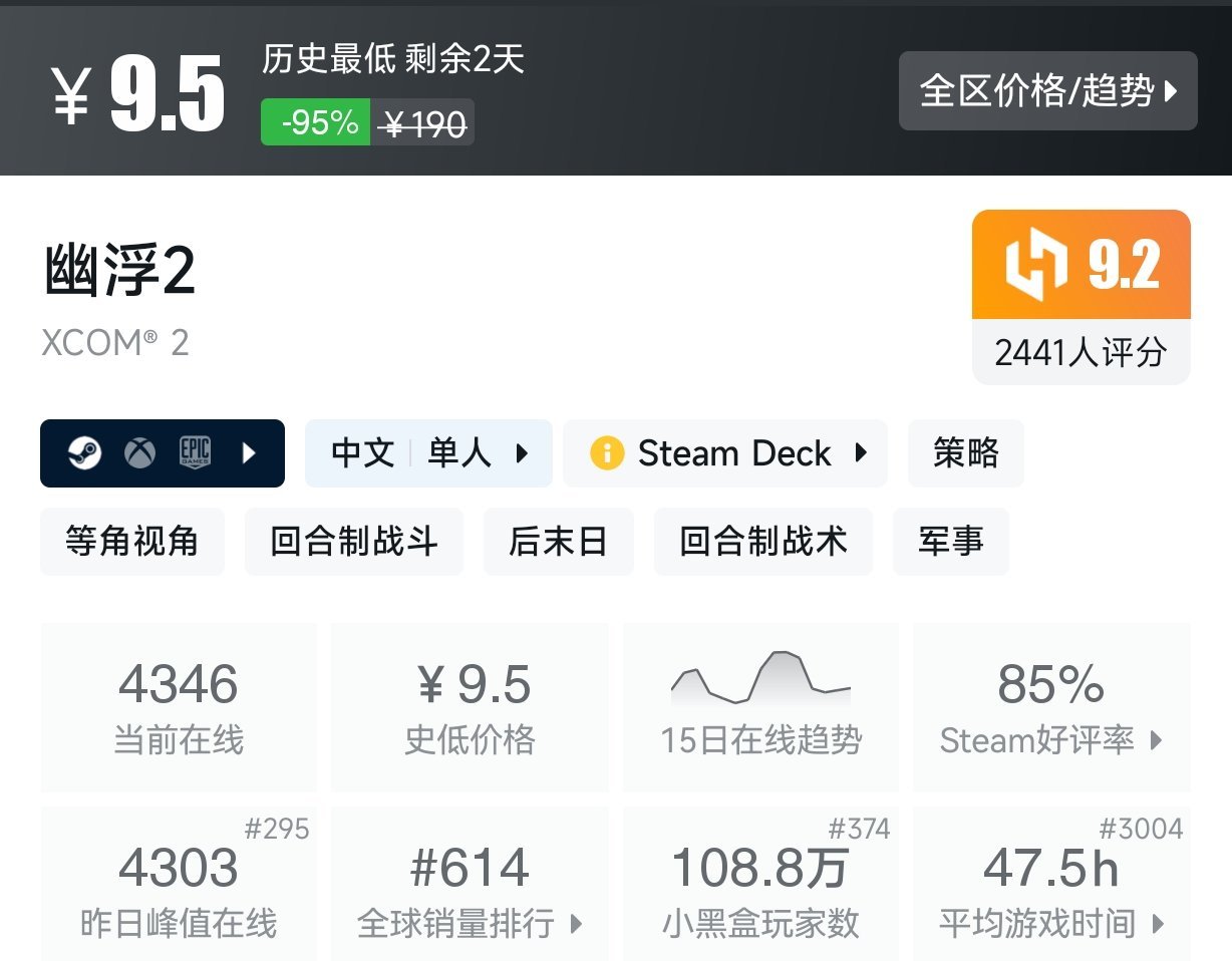 【球盟会】Steam近期15元以下折扣游戏盘点