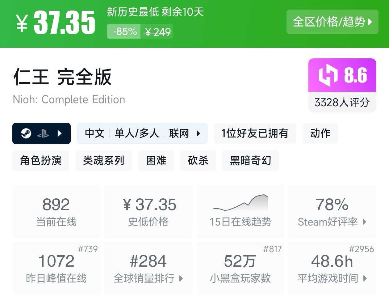 等等党的大胜利！Steam6月14日30款新史低游戏汇总