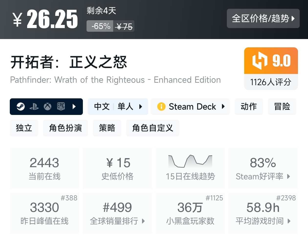 Steam夏促79款回合制游戏折扣汇总