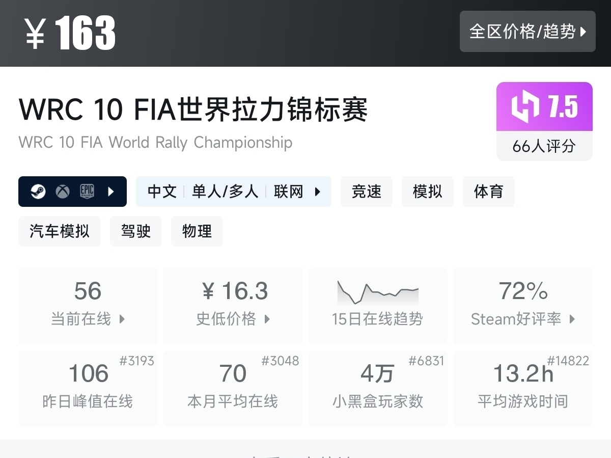 【7.30】不止1折！竞速游戏节92款史低游戏汇总