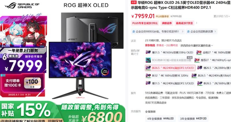 2025年8月 显示器 显卡搭配分享