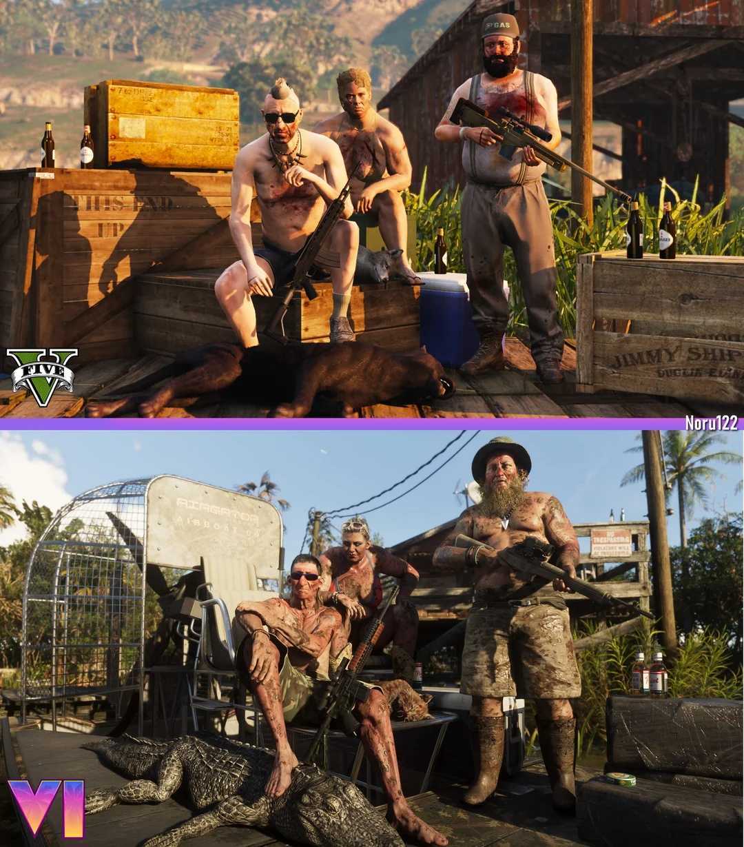 粉丝用《GTA5》神还原《GTA6》截图，对比凸显R星十年技术飞跃