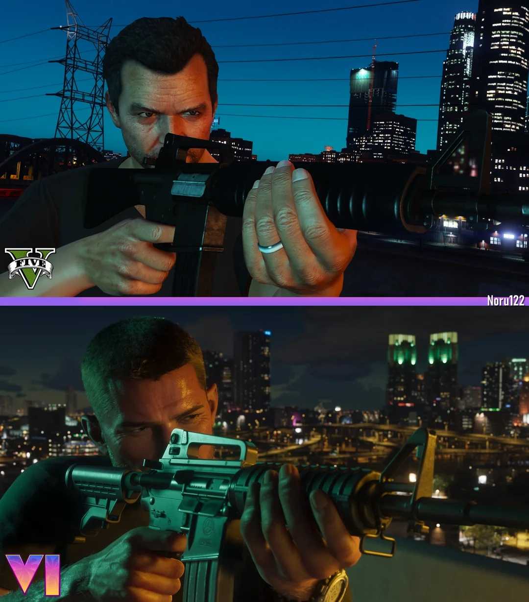 粉丝用《GTA5》神还原《GTA6》截图，对比凸显R星十年技术飞跃