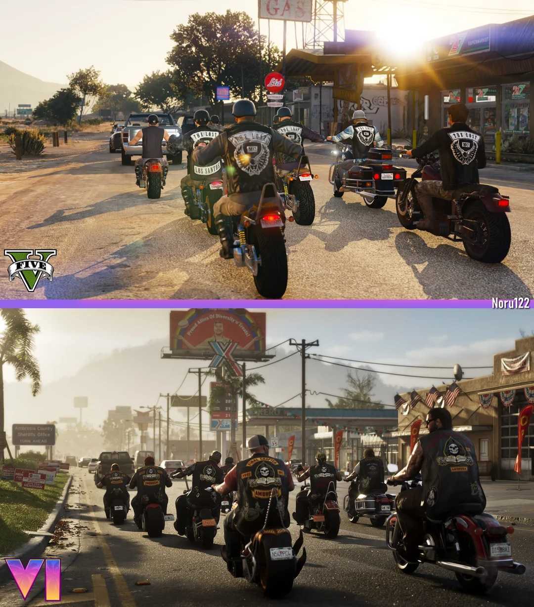 粉丝用《GTA5》神还原《GTA6》截图，对比凸显R星十年技术飞跃