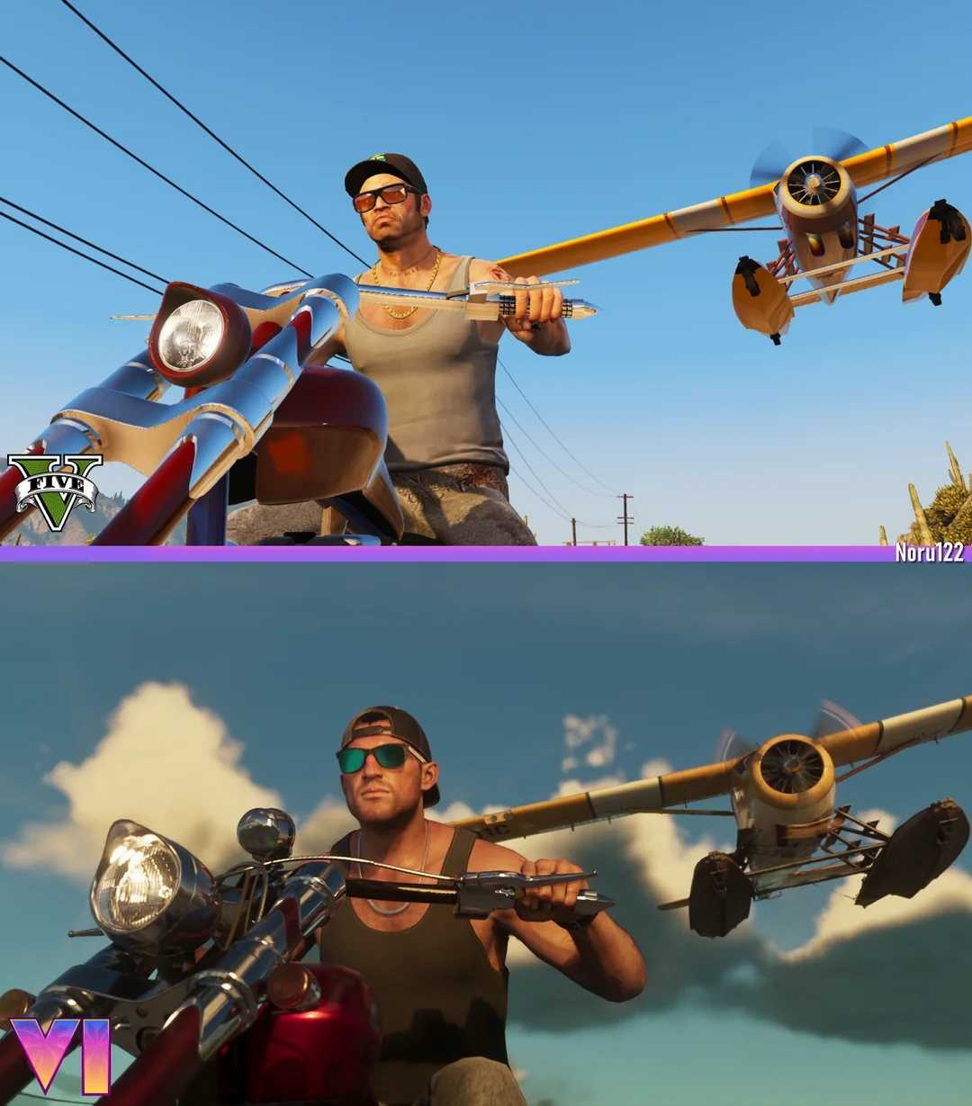 粉丝用《GTA5》神还原《GTA6》截图，对比凸显R星十年技术飞跃