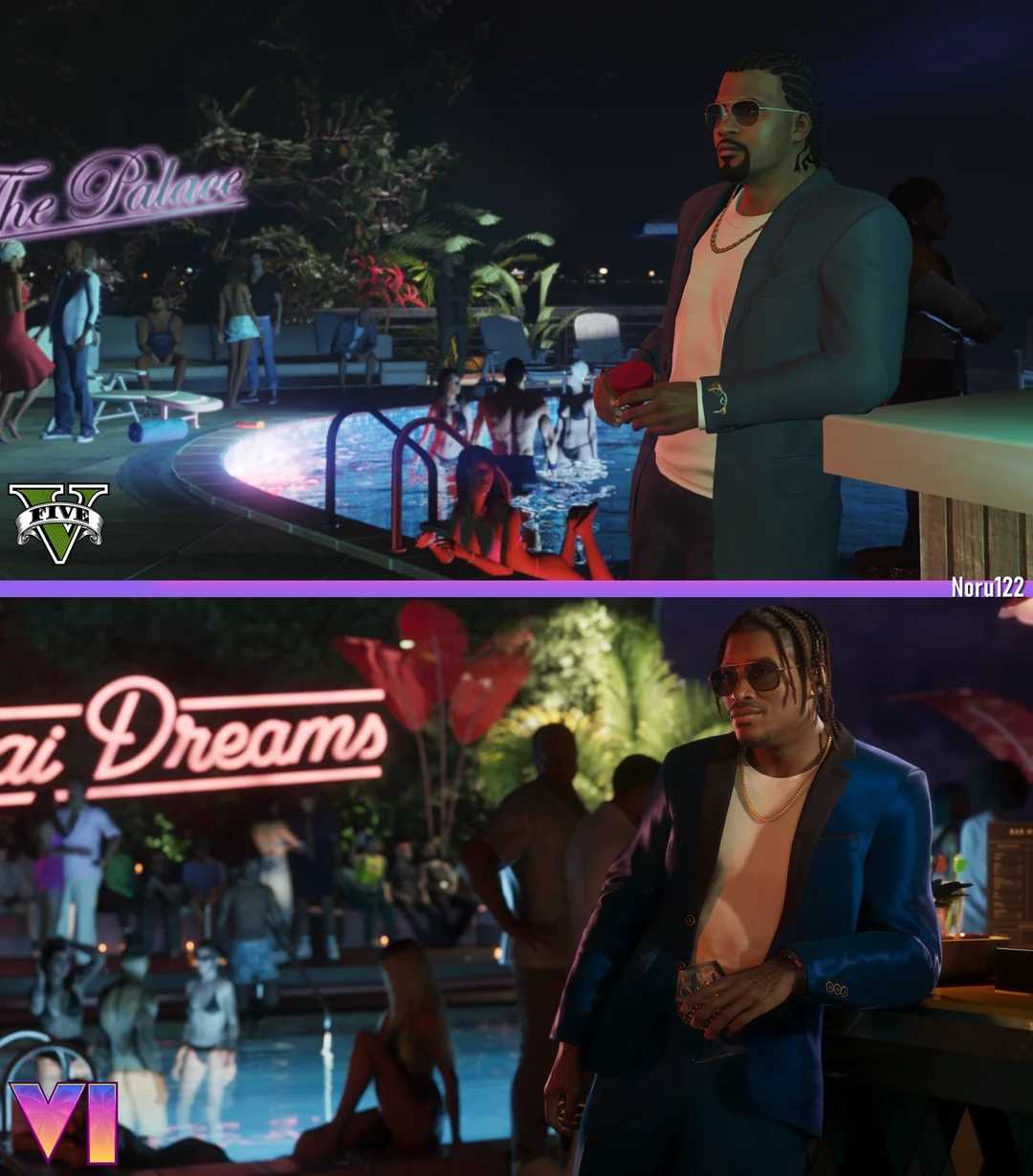 粉丝用《GTA5》神还原《GTA6》截图，对比凸显R星十年技术飞跃