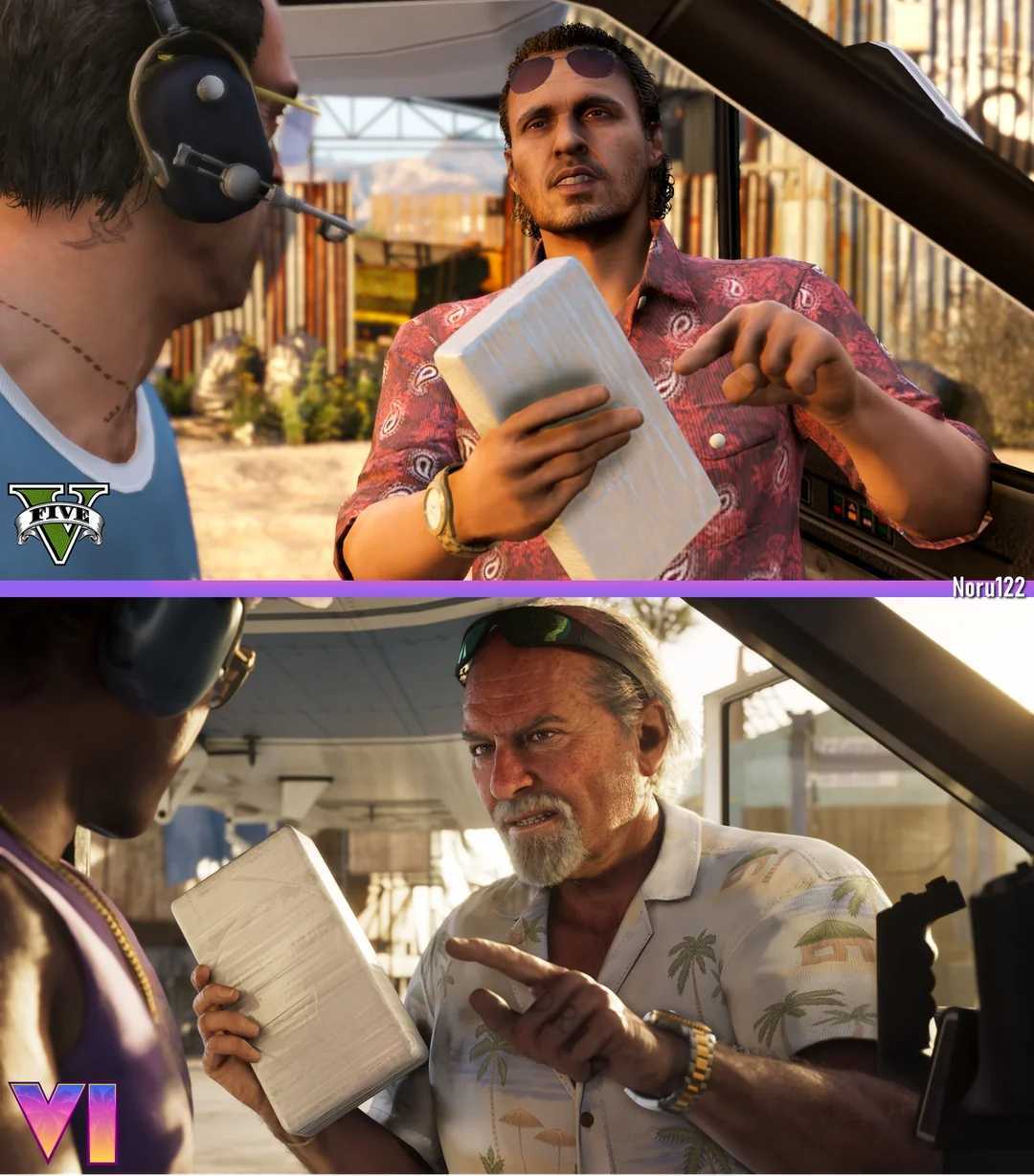 粉丝用《GTA5》神还原《GTA6》截图，对比凸显R星十年技术飞跃