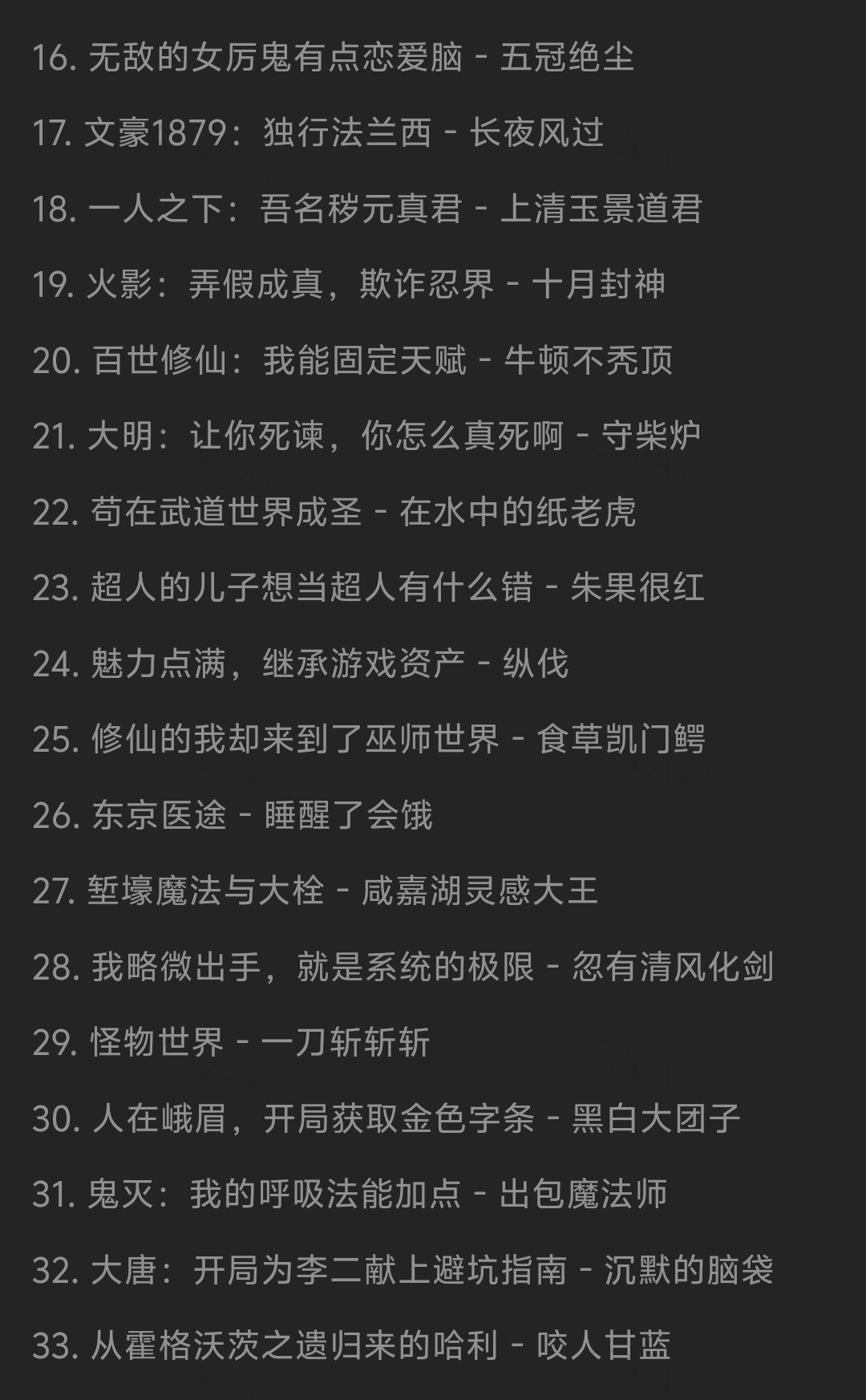 起点再次处理AI，8本万订小说被撤榜