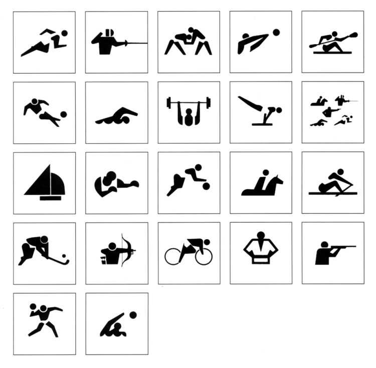 Pictograms Olympic Games 1964 Tokyo