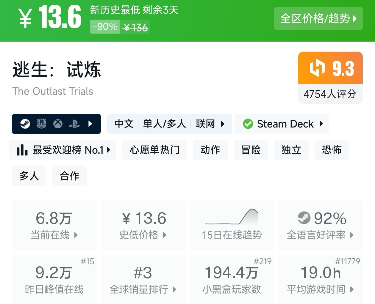 等等党的大胜利！Steam10月5日79款新史低游戏汇总