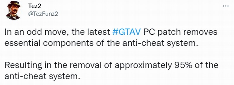 传《GTAOL》移除了95%反作弊系统 2%title%