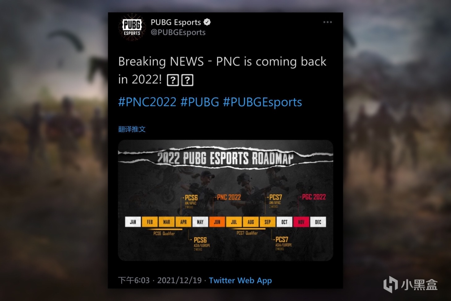 【绝地求生】2022年PUBG赛事计划表：全明星赛回归，年底还有一场PGC-第0张