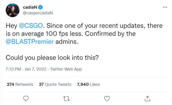 【CS:GO】cadiaN抱怨更新後幀數驟降，FACEIT針對問題給出建議-第0張
