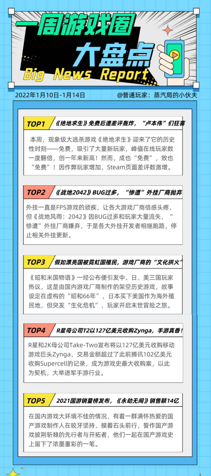 【PC游戏】盒国周报|游戏厂商的“文化拱火”；年度国产游戏销量榜发布