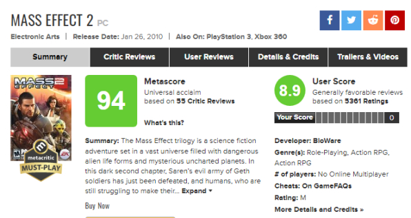Metacritic历史百大PC游戏前十名-第1张