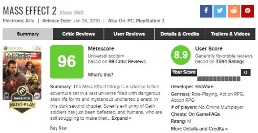 【主機遊戲】Metacritic歷史遊戲排行榜前百及部分統計數據-第26張