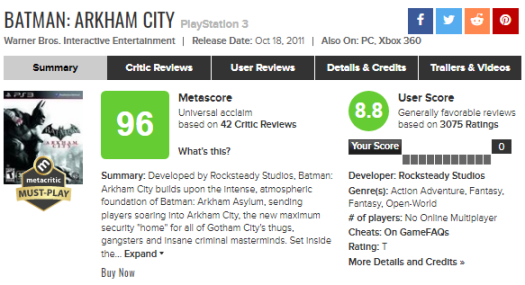 【主機遊戲】Metacritic歷史遊戲排行榜前百及部分統計數據-第30張