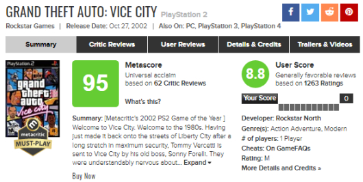 【主機遊戲】Metacritic歷史遊戲排行榜前百及部分統計數據-第4張
