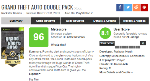 【主機遊戲】Metacritic歷史遊戲排行榜前百及部分統計數據-第10張