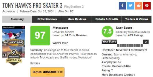 【主機遊戲】Metacritic歷史遊戲排行榜前百及部分統計數據-第57張